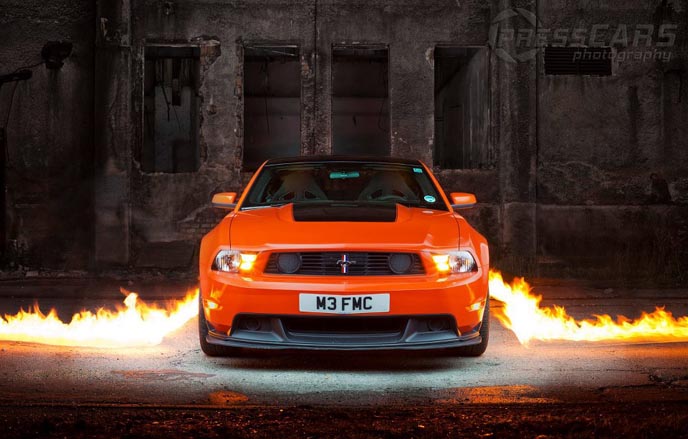 Anta Agni Mustang Car in Fire