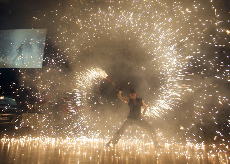 Firedancer with Big Pyro Effect - Anta Agni Fire Show