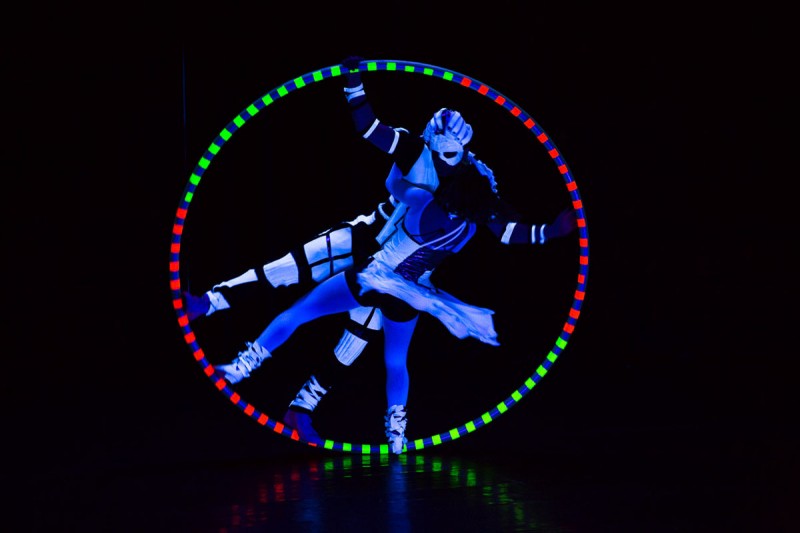 Visual Pixel Poi - NASA logo - Black Light Dancers - UV Glow Show