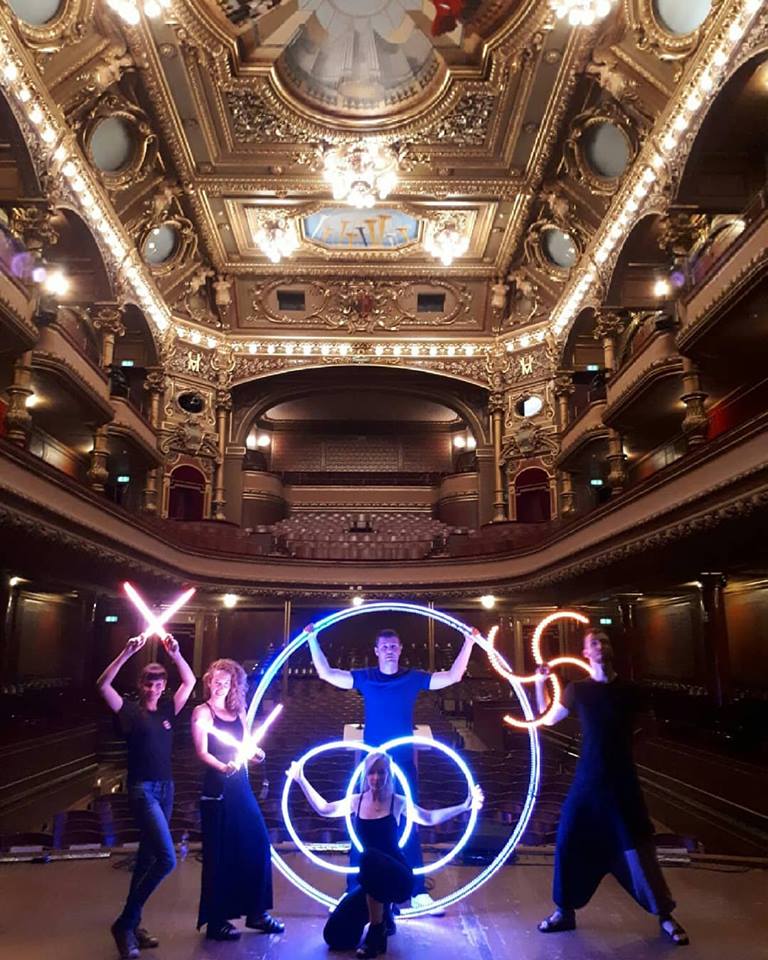 LED Light Show in Victoria Hall - Anta Agni performers