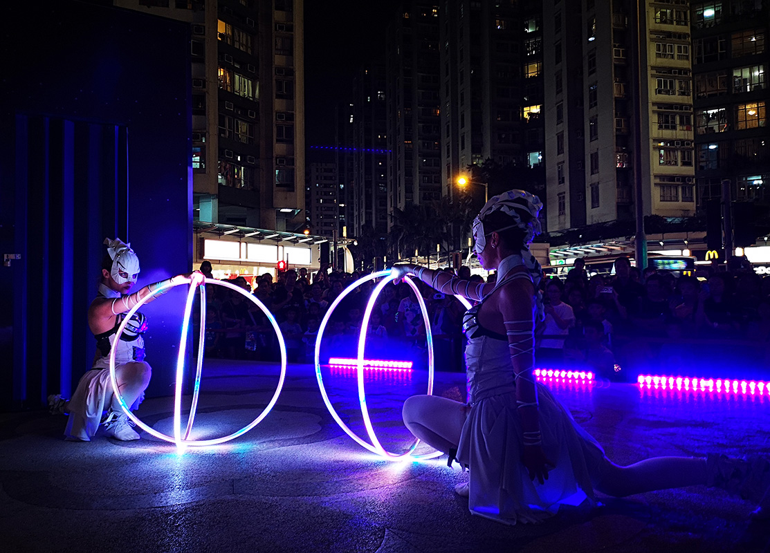 Hula Hoop Act - Light Show Hong Kong