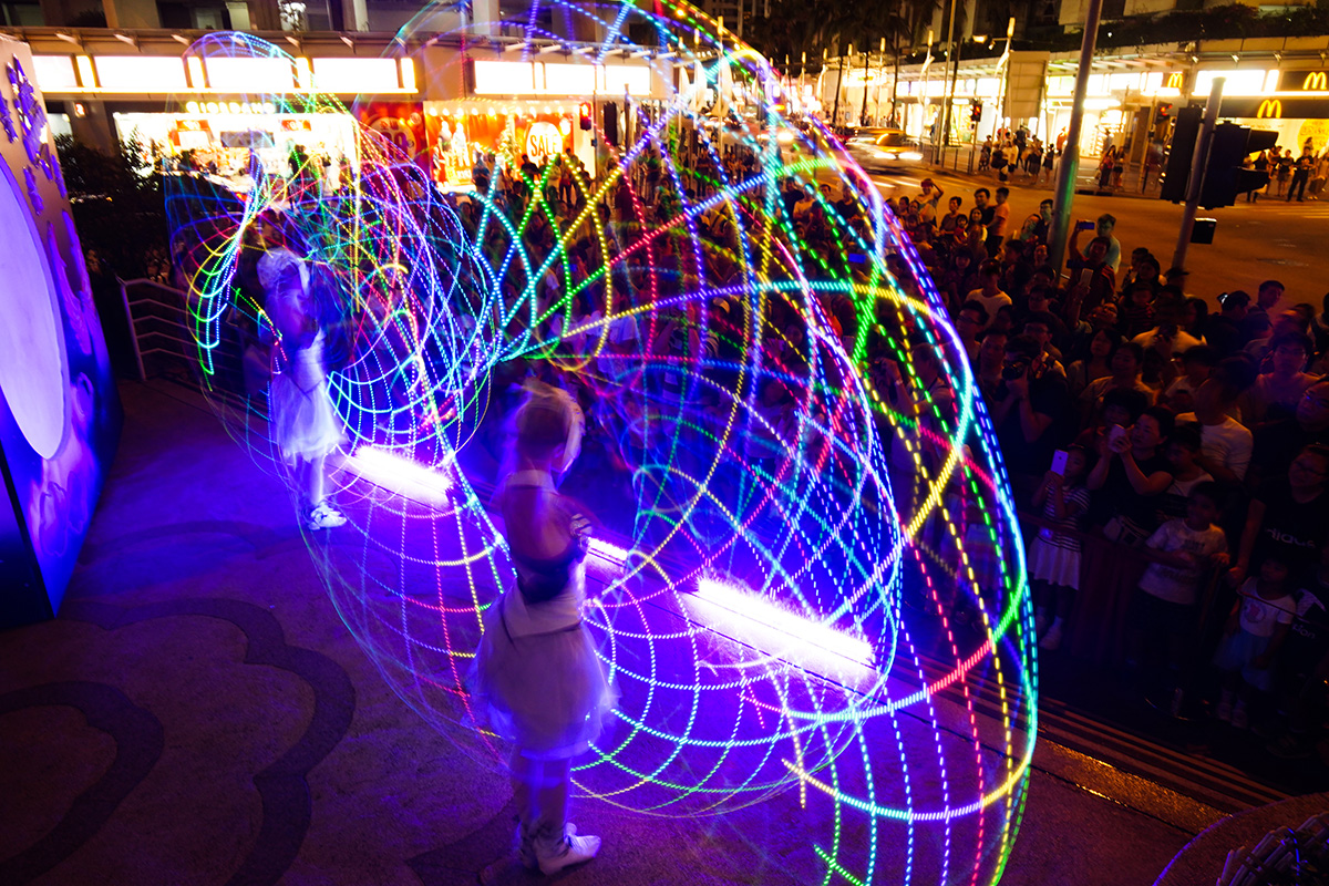 LED Hula Hoop Performers Light Shows
