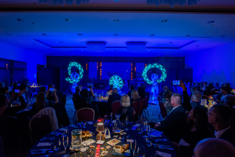 Youtube logo and picture - Visual Pixel Poi spinning - Anta Agni UV light and Fire Show dancers